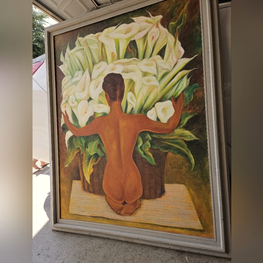 Nude With Calla Lilies water painting